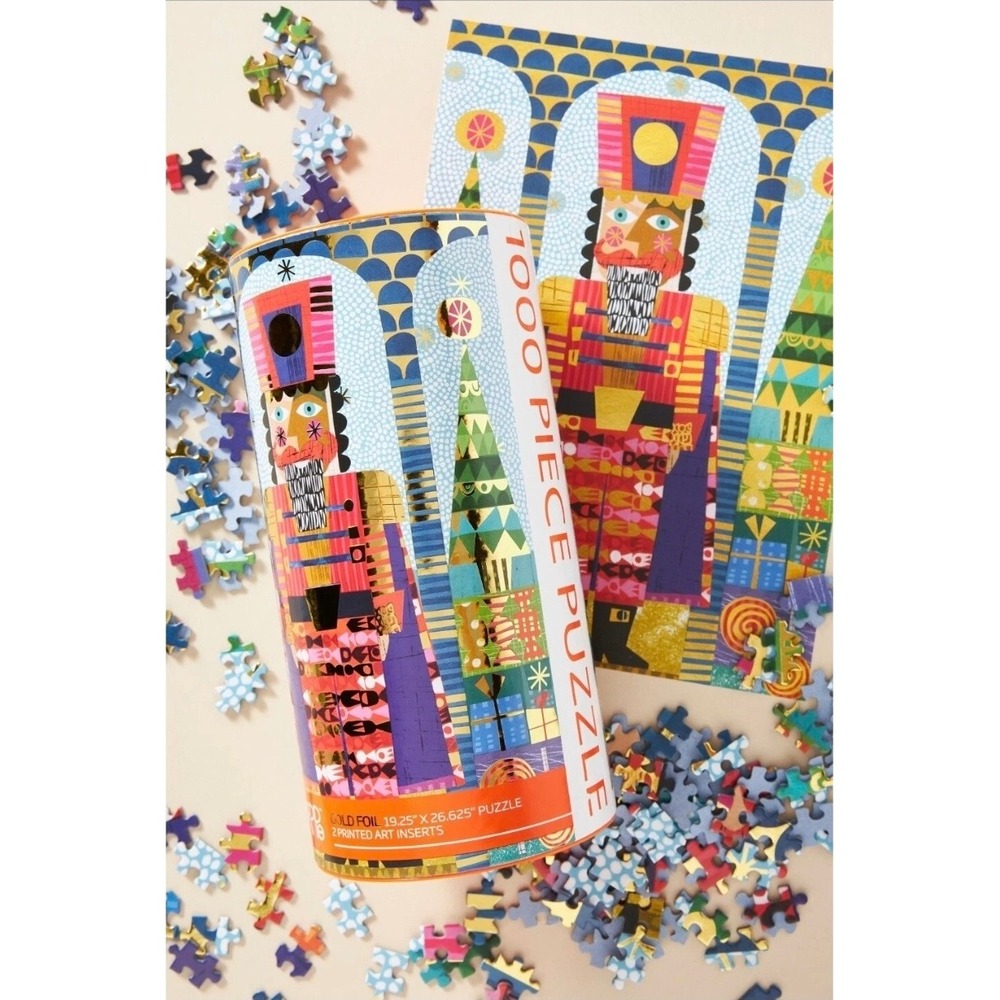 WerkShoppe Nutcracker 1000 Piece Gold Foil Puzzle Clare Youngs Art New with Tag